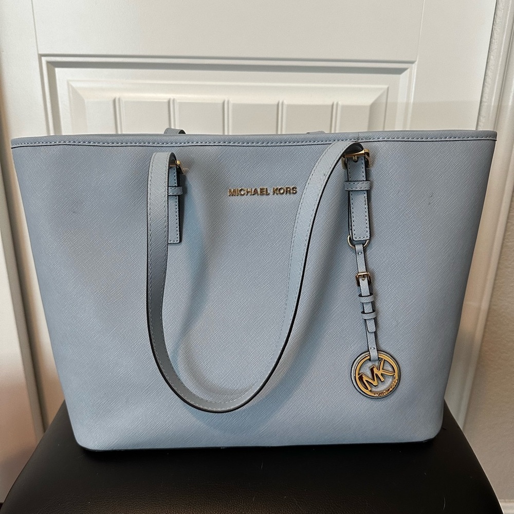 Blue Michael Kors purse